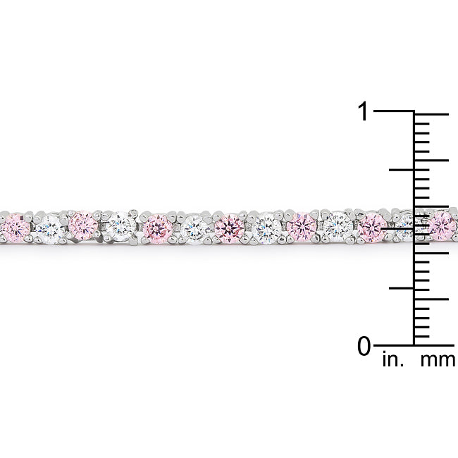 Lace Pink Cubic Zirconia Tennis Bracelet      Compare to MSRP of $68		        	        			        	        			        	        			                B01003R-C12