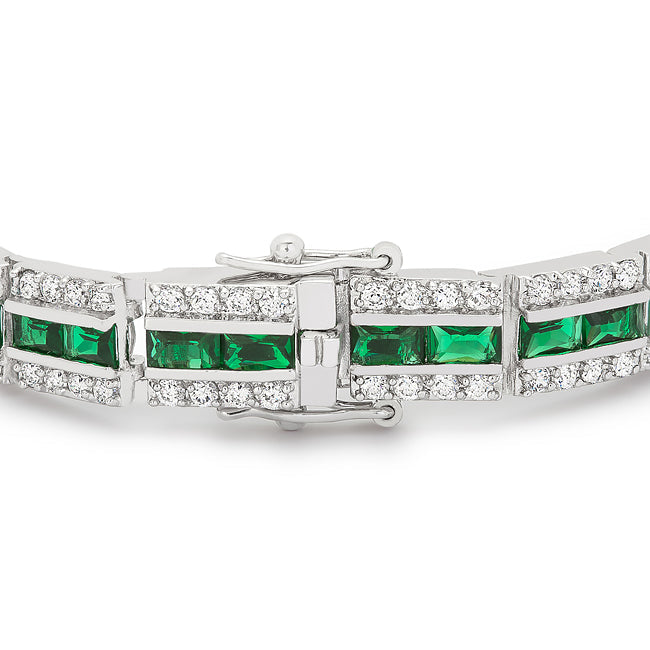 Emerald Tennis Bracelet      Compare to MSRP $100		          			        	        			                B01171R-C40