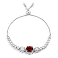 Deep Red and Clear CZ Bolo Style Tennis Bracelet        Compare to MSRP of $60		        	        			                B01508R-C13