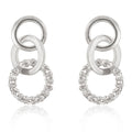 Rhodium Plated Finish Triplet Hooplet Earrings        Compare to MSRP of $32			        	        			        	        			                E50097R-C01