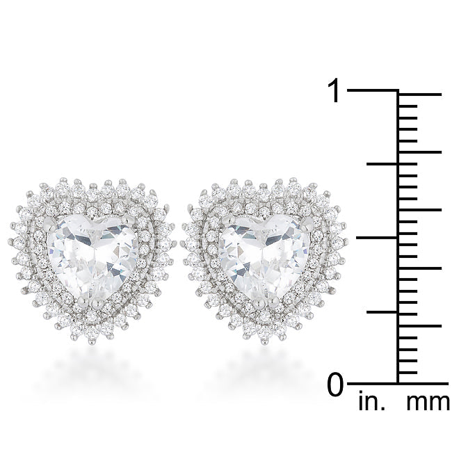 Halo Heart Earrings        			Compare to MSRP $42        	        			        	        			        	        			                E50170R-C01