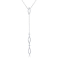 Carmela 0.6ct CZ Rhodium Classic Drop Lariat Necklace     Compare to MSRP of $38			        	        			                N01302R-C01