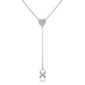 Rhodium Plated CZ Necklace  Compare to MSRP of $42