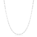 16" Rhodium Plated Linked Petite Paperclip Chain Necklace    Compare to MSRP of $36   			        	        			        	        			                N01381RV-16IN