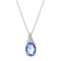 3 ct. Blue Brilliance Rhodium-Plated CZ Necklace       Compare to MSRP of $36		        	        			        	        			             P50220R-C21